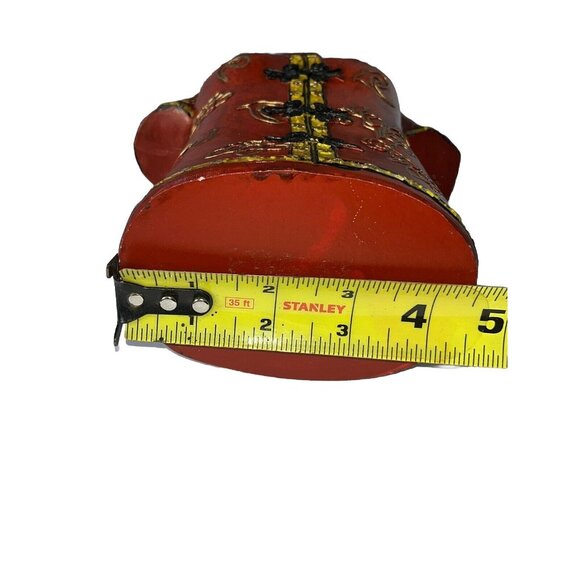 •HBH• Asian Style Shirt Vase, Used Vintage Fun Statement Piece 3.5”X6”, 7.75”h - Picture 13 of 16